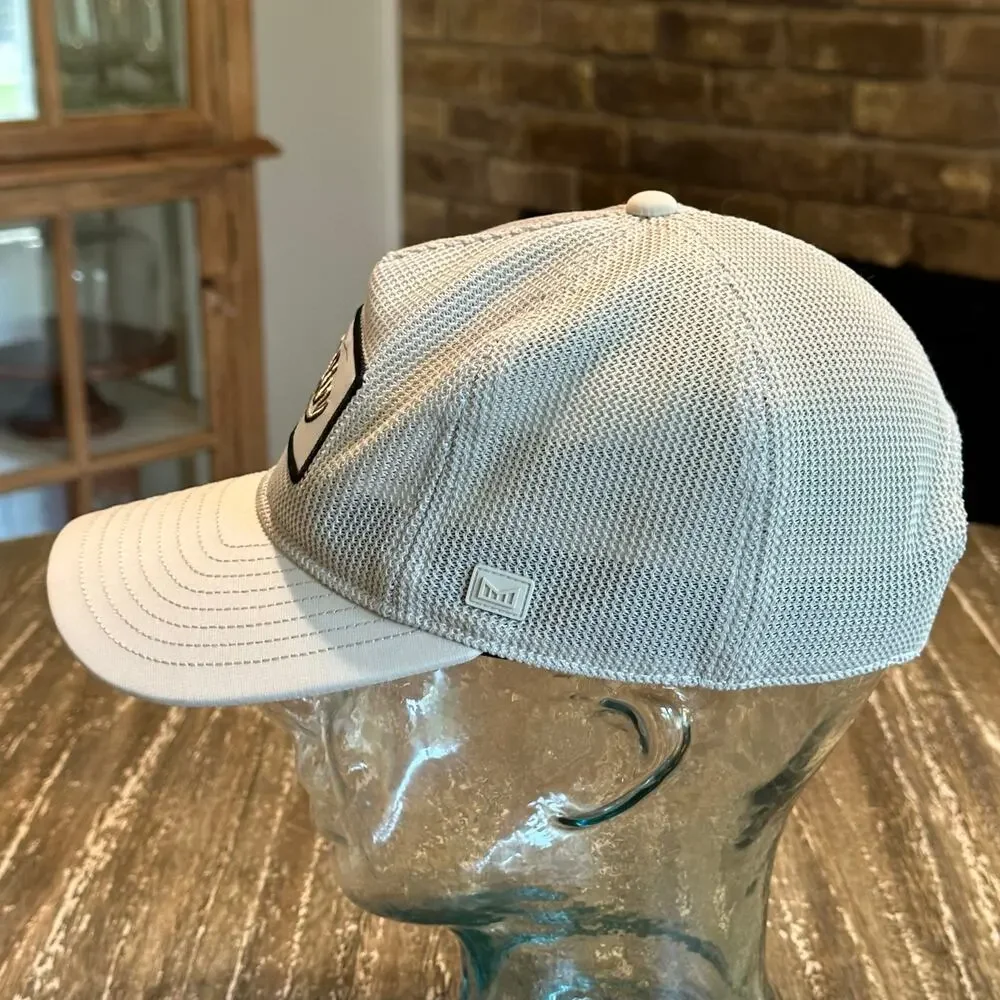 Melin Odysea Hydro Adventure Club SnapBack Hat Cream White Mesh Trucker Small
